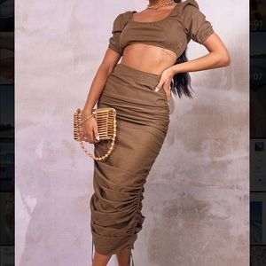 NWT PLT cargo green matching two piece set